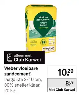 Karwei Weber vloeibare zandcement aanbieding