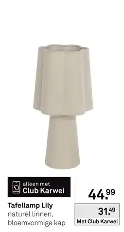 Karwei Tafellamp Lily aanbieding