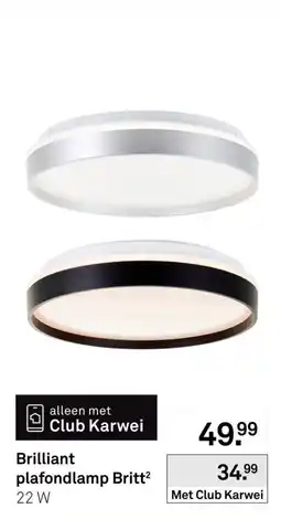 Karwei Brilliant plafondlamp Britt² aanbieding