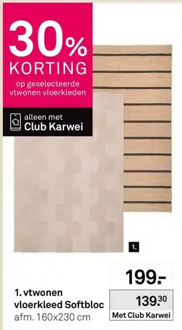 Karwei vtwonen vloerkleed Softbloc aanbieding