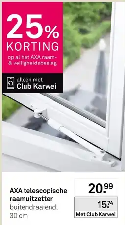 Karwei AXA telescopische raamuitzetter buitendraaiend aanbieding