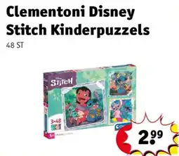 Kruidvat Clementoni Disney Stitch Kinderpuzzels aanbieding