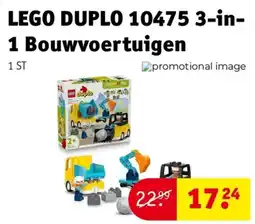 Kruidvat lego duplo 10475 3-in-1 bouwvoertuigen aanbieding
