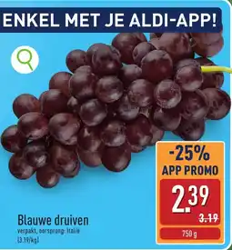 ALDI Blauwe druiven aanbieding