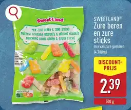 ALDI Sweet Land Zure beren en zure sticks aanbieding