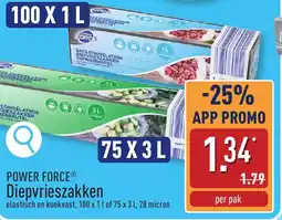 ALDI Power Force Diepvrieszakken aanbieding