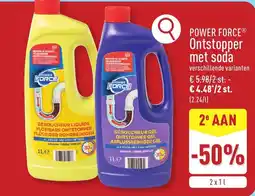 ALDI Power Force Ontstopper met soda aanbieding