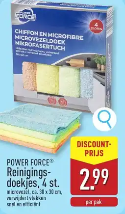 ALDI Power force Reinigingsdoekjes aanbieding
