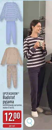 ALDI Up2fashion Badstof pyjama aanbieding