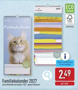 ALDI Familiekalender 2027 aanbieding