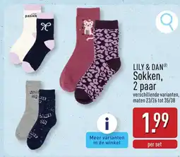 ALDI Lily & dan sokken aanbieding