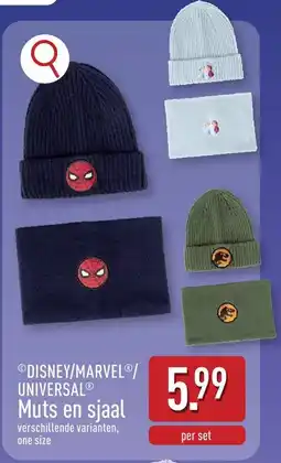 ALDI Disney marvel universal muts en sjaal aanbieding