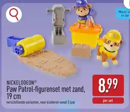 ALDI Nickelodeon paw patrol figurenset met zand aanbieding