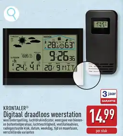 ALDI Krontaler digitaal draadloos weerstation aanbieding