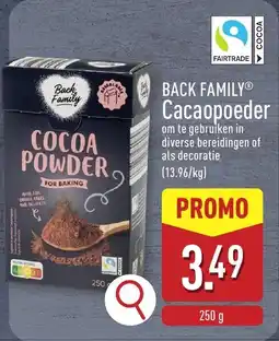 ALDI Back family cacaopoeder aanbieding