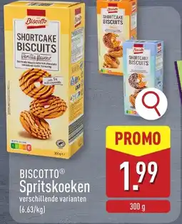 ALDI Biscotto spritskoeken aanbieding