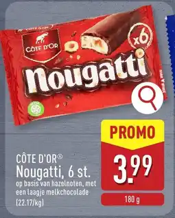 ALDI Côte d'or nougatti aanbieding