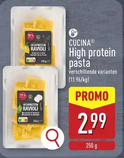 ALDI Cucina high protein pasta aanbieding