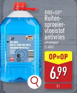 ALDI Ride+go ruiten sproeier vloeistof antivries aanbieding