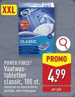 ALDI Power force vaatwas tabletten classic aanbieding