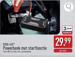 ALDI Ride+go powerbank met startfunctie aanbieding