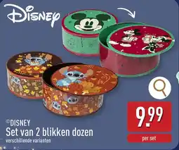 ALDI Disney set van 2 blikken dozen aanbieding