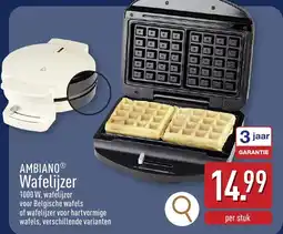 ALDI Ambiano wafelijzer aanbieding