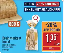 ALDI Bruin vierkant brood aanbieding