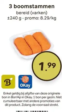 Bon Ap 3 boomstammen aanbieding