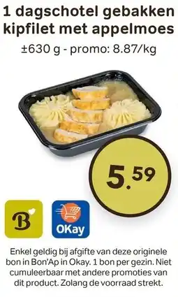 Bon Ap 1 dagschotel gebakken kipfilet met appelmoes aanbieding