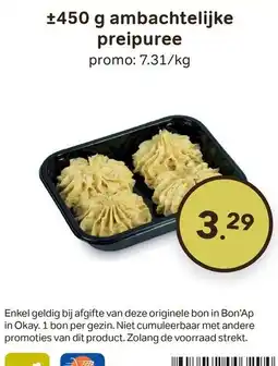 Bon Ap ambachtelijke preipuree aanbieding