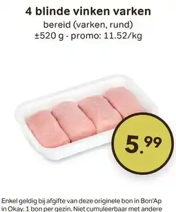 Bon Ap 4 blinde vinken varken aanbieding