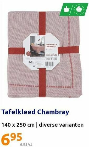 Action Tafelkleed chambray aanbieding