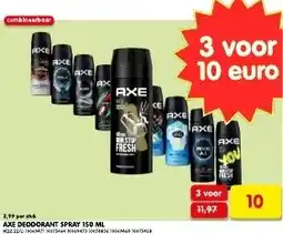 Yess Axe deodorant spray aanbieding