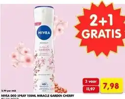 Yess Nivea deo spray miracle garden cherry aanbieding