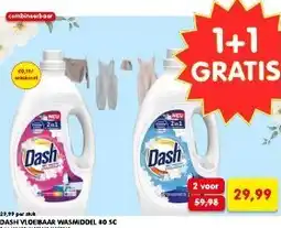 Yess Dash vloeibaar wasmiddel 80 sc aanbieding