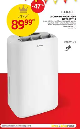Brico Luchtontvochtiger drybest 10 aanbieding