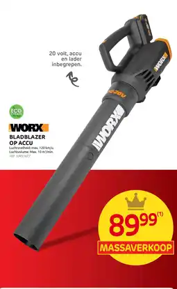 Brico Worx bladblazer op accu aanbieding