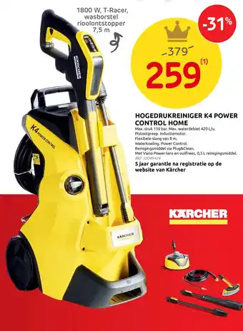 Hogedrukreiniger k4 power control home