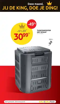 Brico Tuincomposter met schuif aanbieding