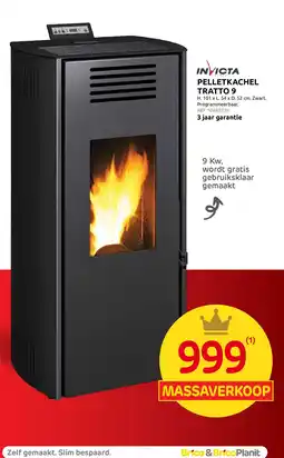 Brico Invicta pelletkachel tratto 9 aanbieding