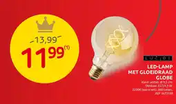 Brico Led-lamp met gloeidraad globe aanbieding