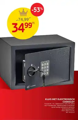 Brico Kluis met elektronisch codeslot aanbieding