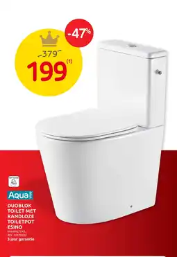 Brico Duoblok toilet met randloze toilet pot aanbieding