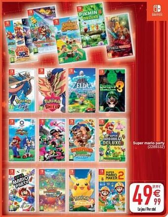 Cora Super mario party aanbieding