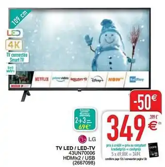 Cora Lg tv led - led-tv 43un70006 aanbieding