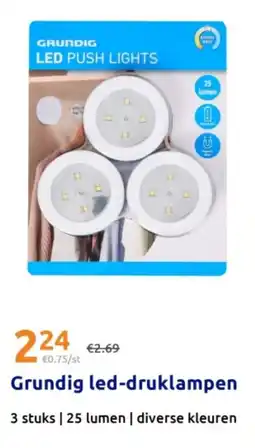 Action Grundig led-druklampen aanbieding