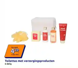 Action Toilettas met verzorgingsproducten aanbieding
