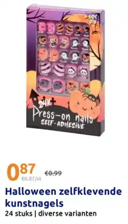 Action Halloween zelfklevende kunstnagels aanbieding