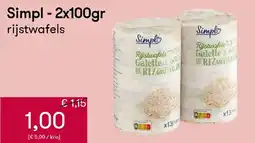Peltri Simpl rijstwafels aanbieding